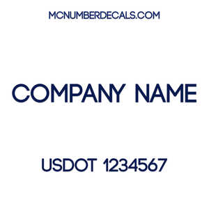 company name decal with usdot number