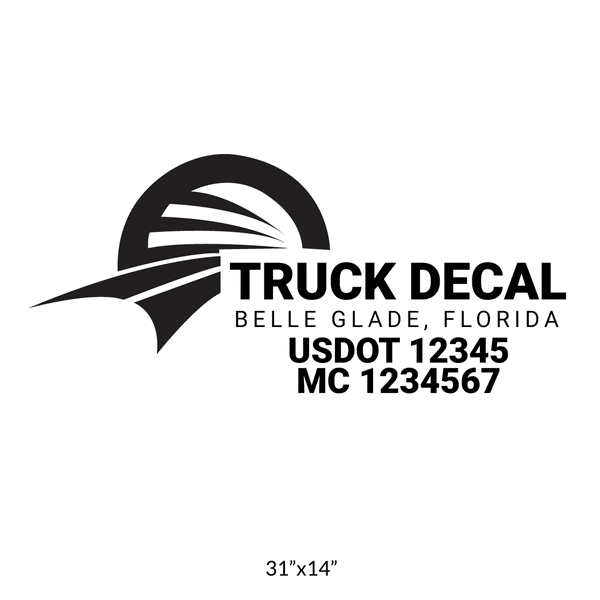 American Truck Door Decal (USDOT, MC, GVW) 2 Pack