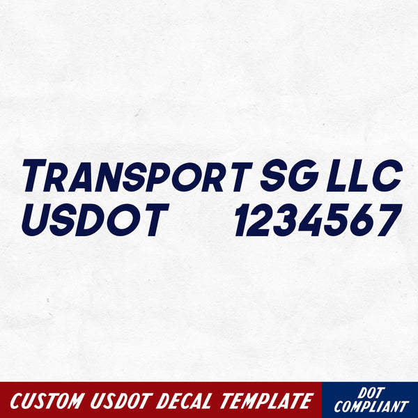 company name with usdot decal sticker