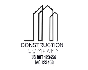 Construction company truck decal