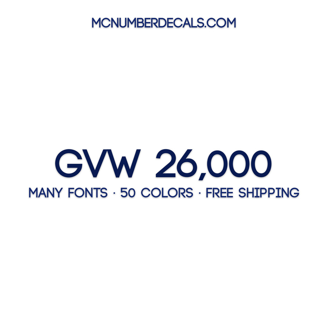 gvw (gross vehicle weight) decal