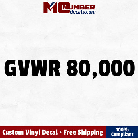 gvwr number decal