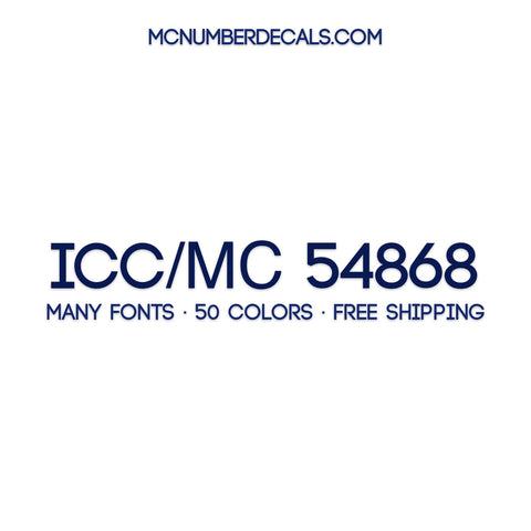 icc mc number decal