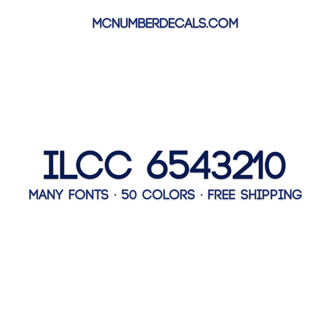 ilcc number decal