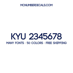 kyu number decal