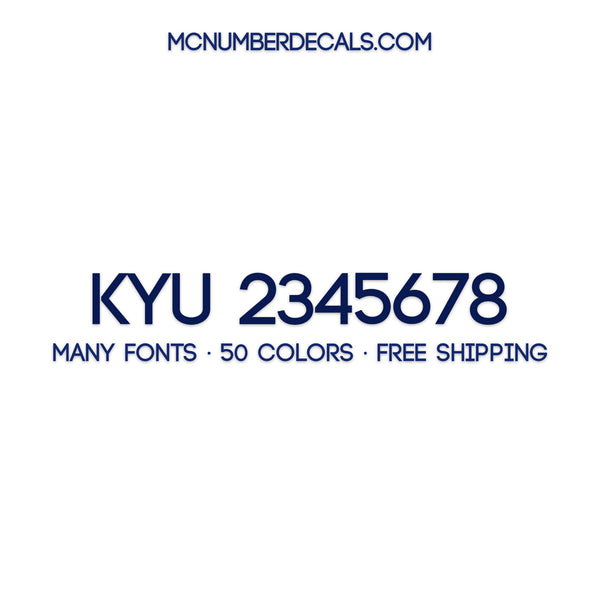 kyu number decal