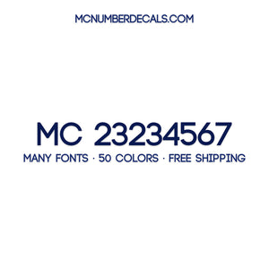 mc number decal