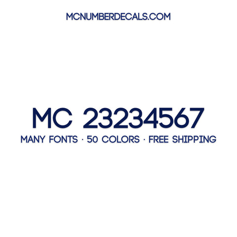 mc number decal