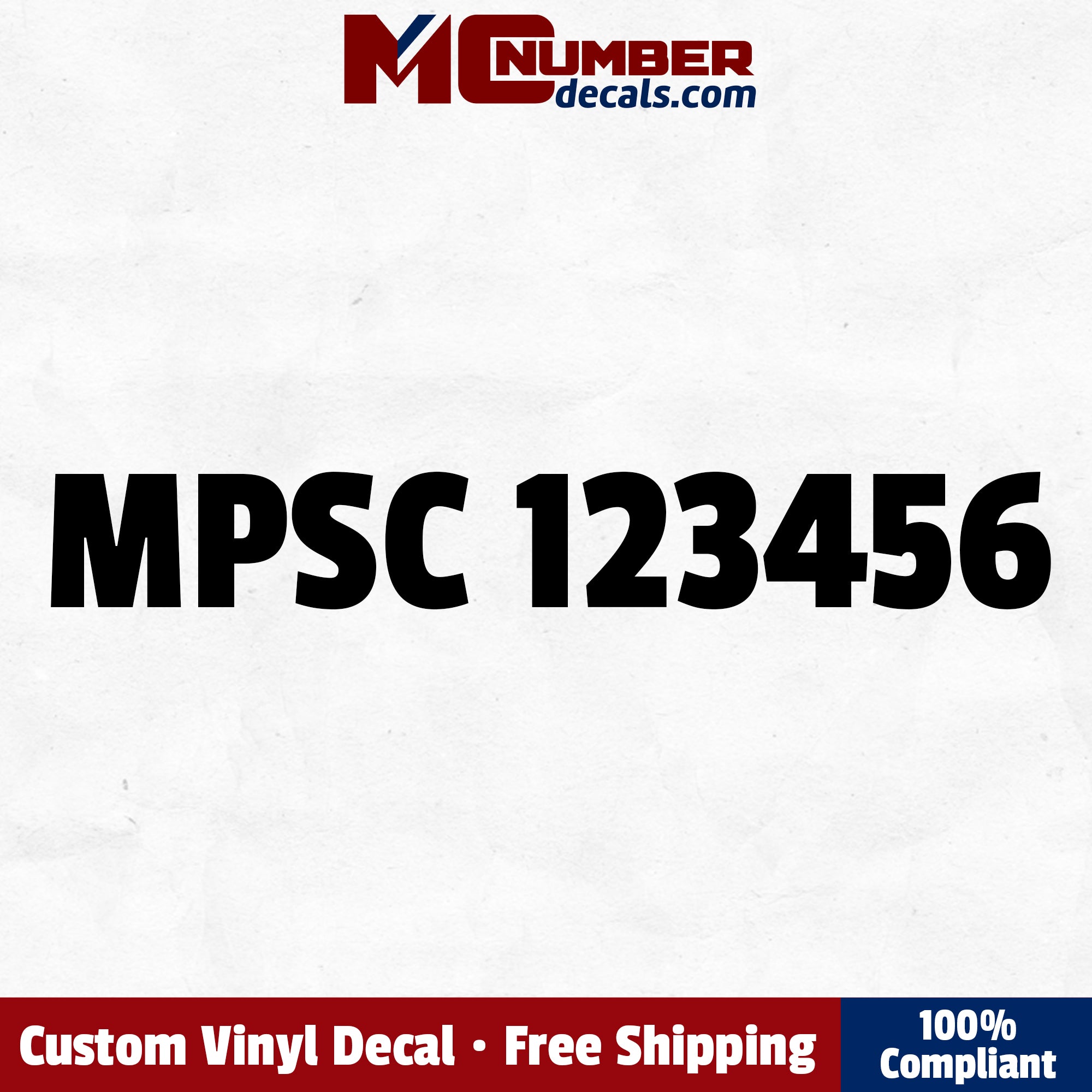 MPSC number decal