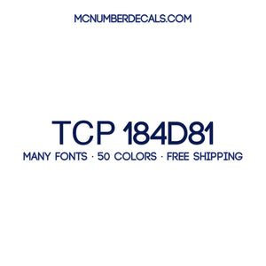 tcp number decal