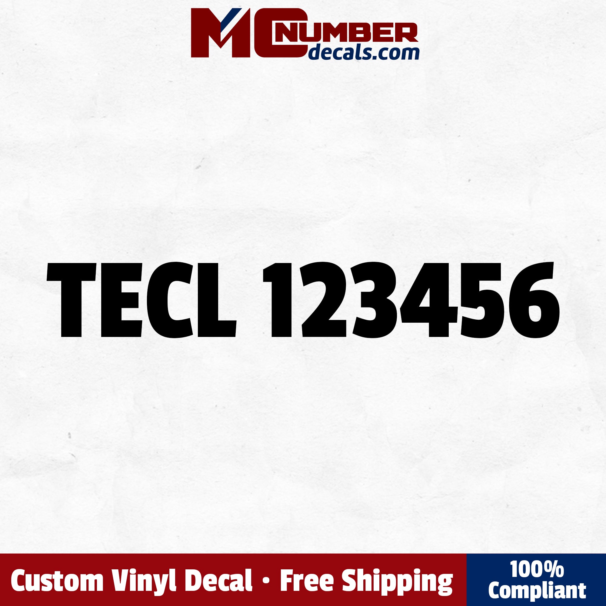 TECL number decal