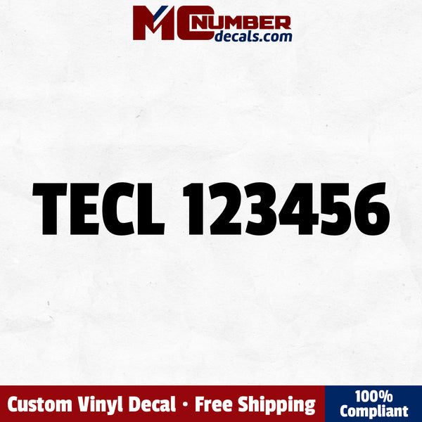 TECL number decal