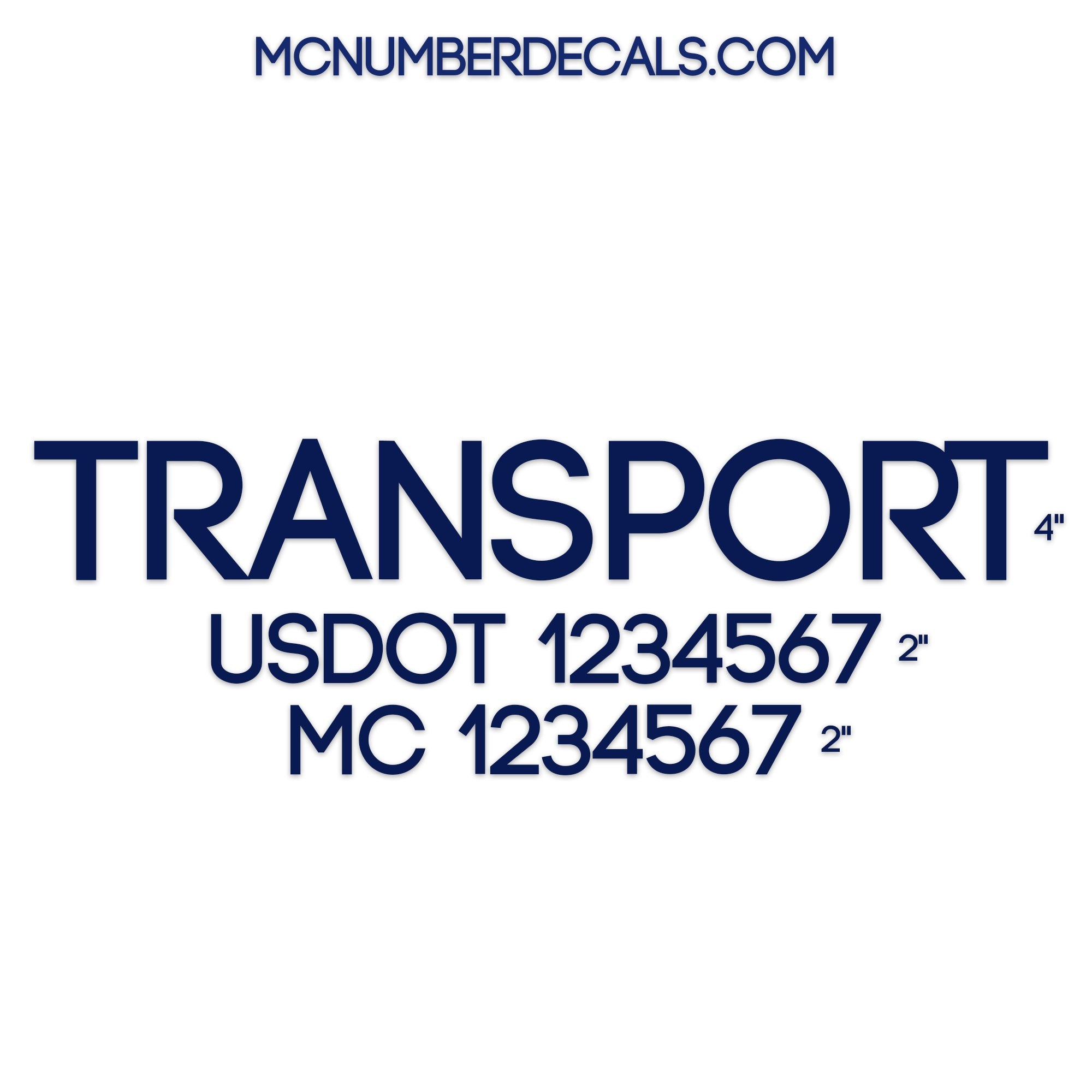 transport company name with usdot mc decal