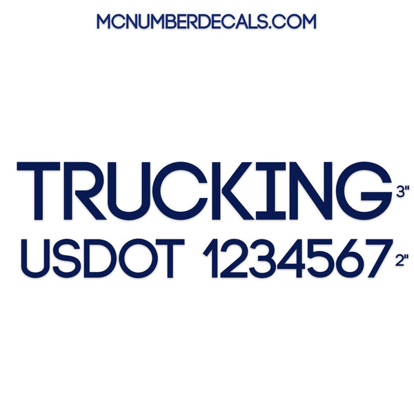 trucking company name with usdot number sticker