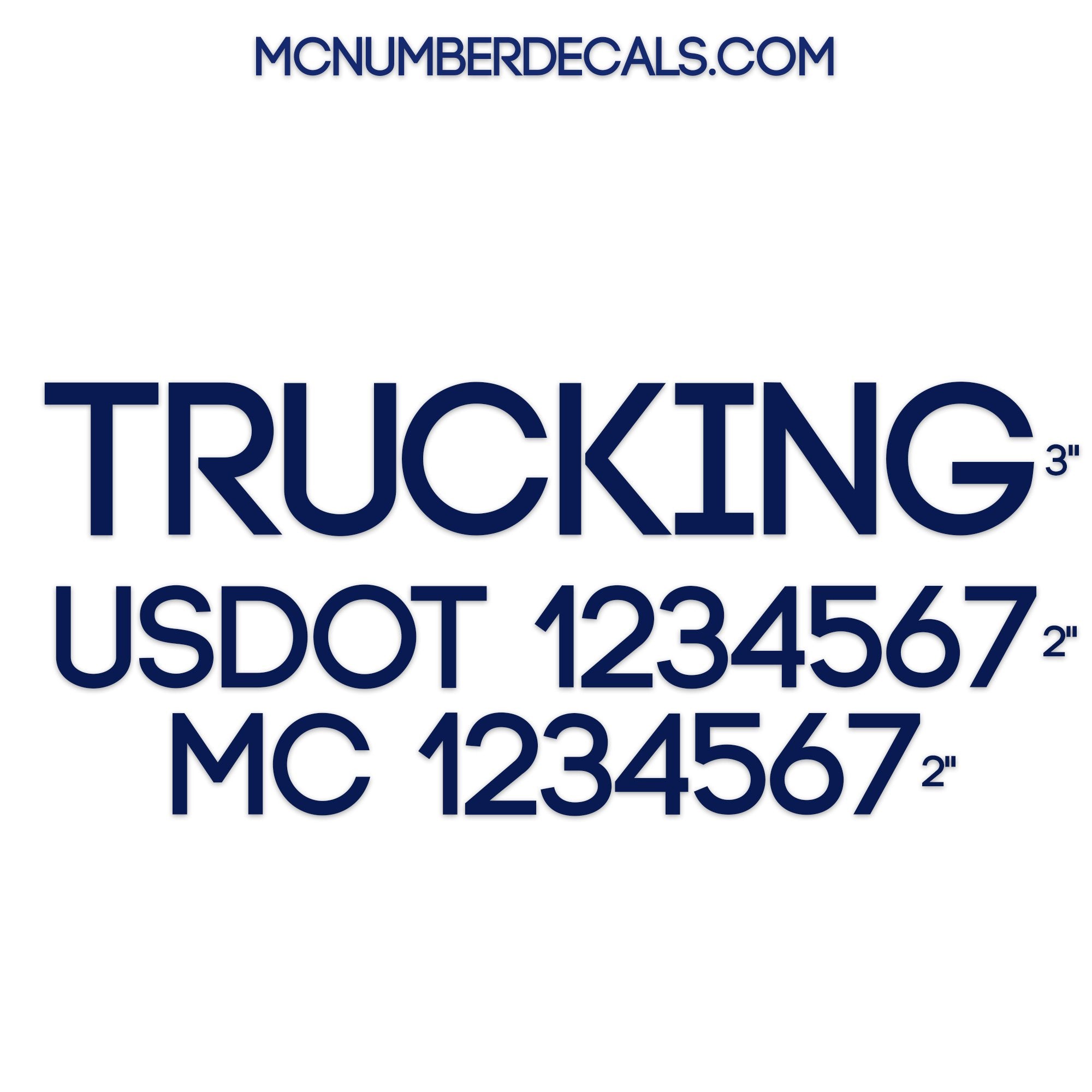 trucking company name with usdot mc decal