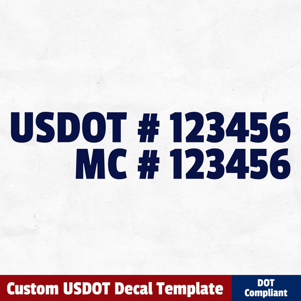 usdot mc number decal