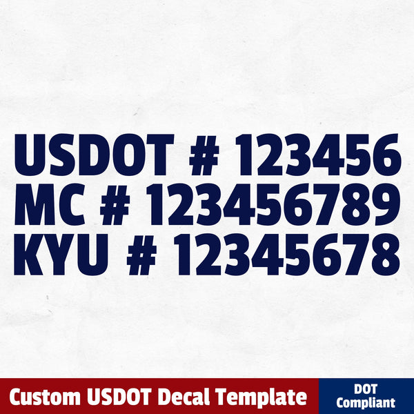 usdot mc kyu number decal