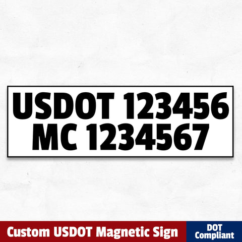 usdot & mc magnetic sign