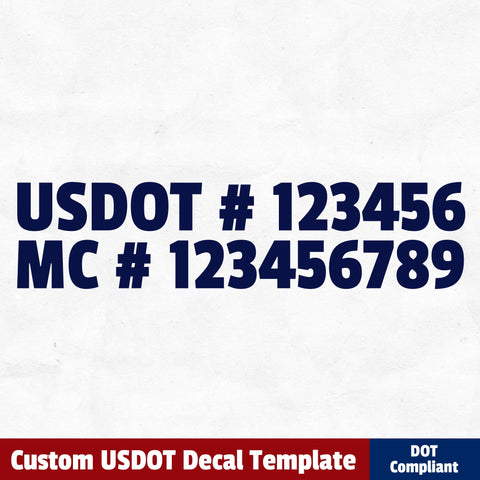 usdot & mc number decal