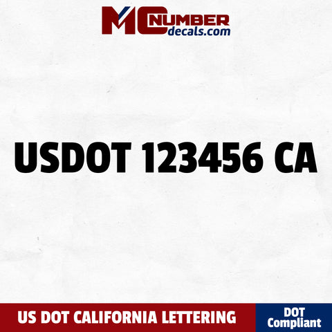 usdot decal California