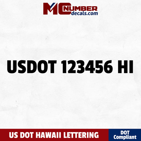 usdot decal hawaii