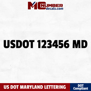 usdot decal maryland