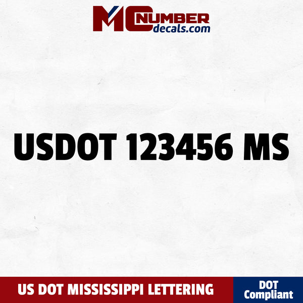 usdot decal Mississippi