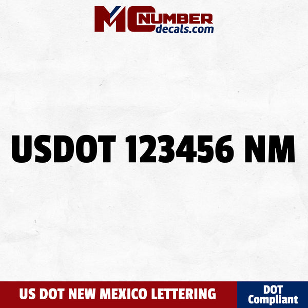 usdot decal New Mexico