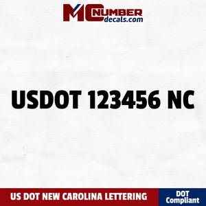 usdot decal North Carolina