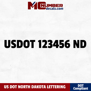 usdot decal North Dakota