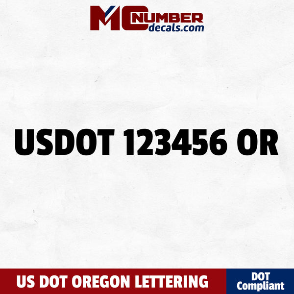 usdot decal Oregon