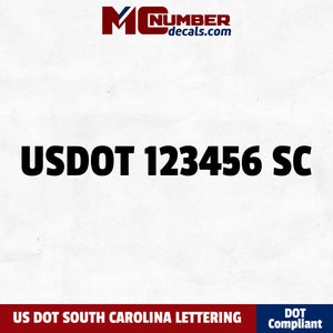 usdot decal South Carolina