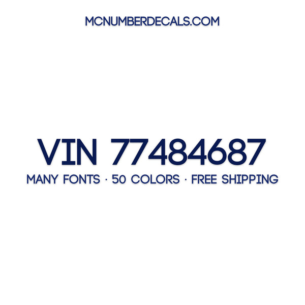 vin decal for trucks